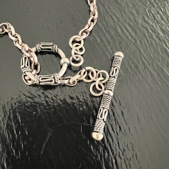 Vintage enamel painted bead silver necklace - UNIQUE! - Picture 3 of 5